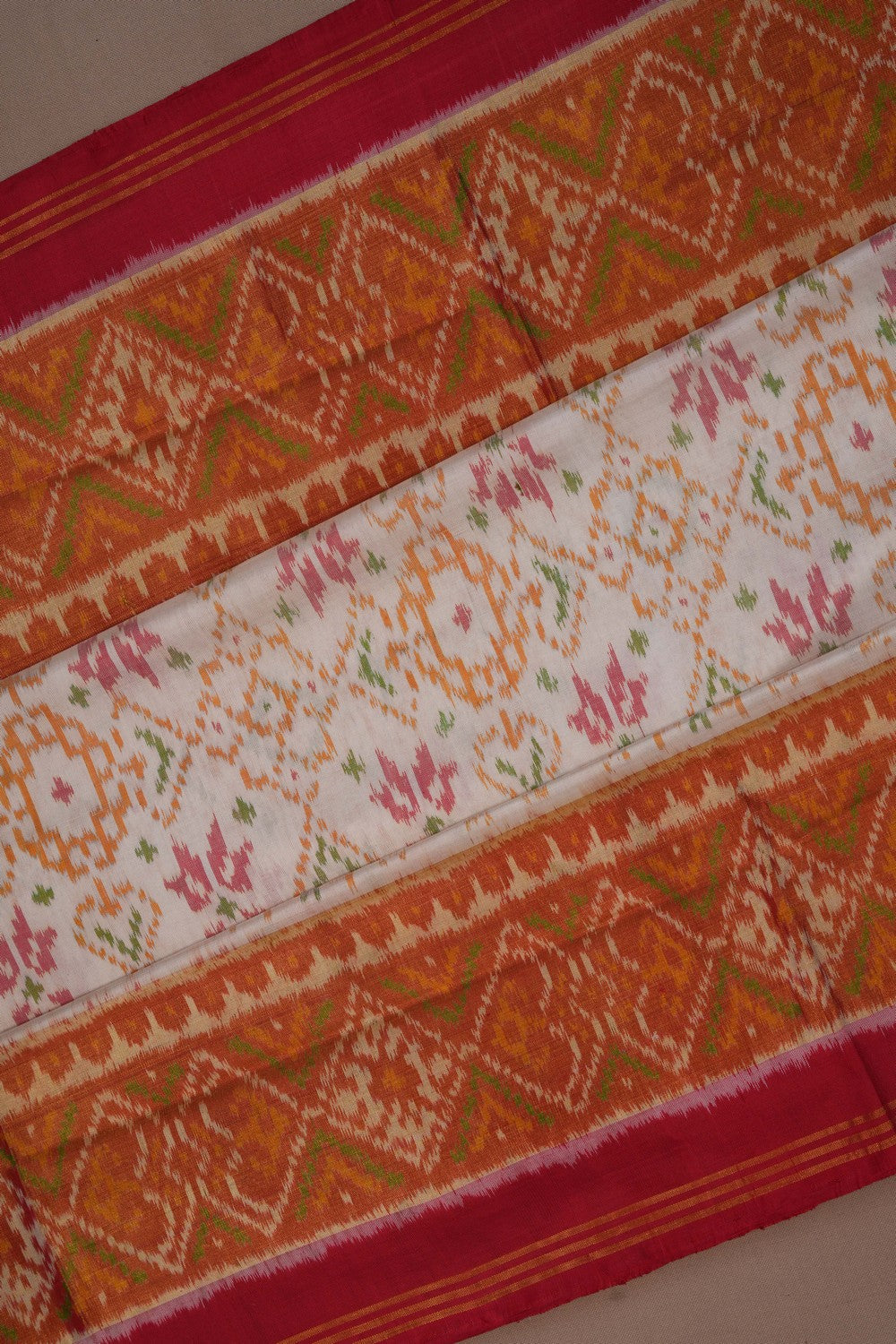 Image of Rajkot Silk Off-White Saree