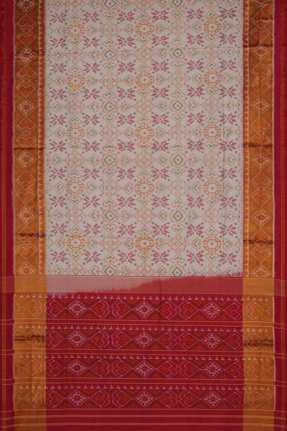 Rajkot Silk Off-White Saree