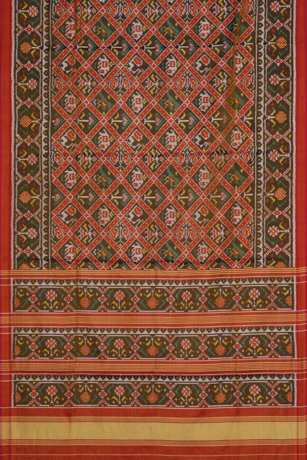 Image of Rajkot Silk Peach Saree