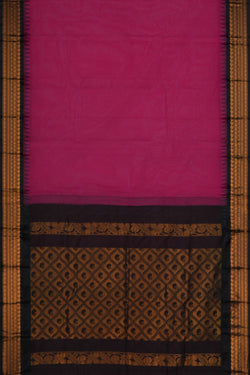 Image of Gadwal Cotton Pink Saree
