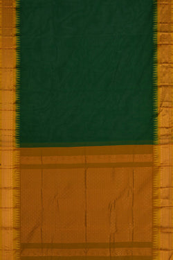 Image of Gadwal Cotton Green Saree