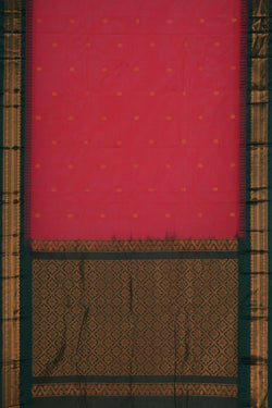 Image of Gadwal Cotton Pink Saree