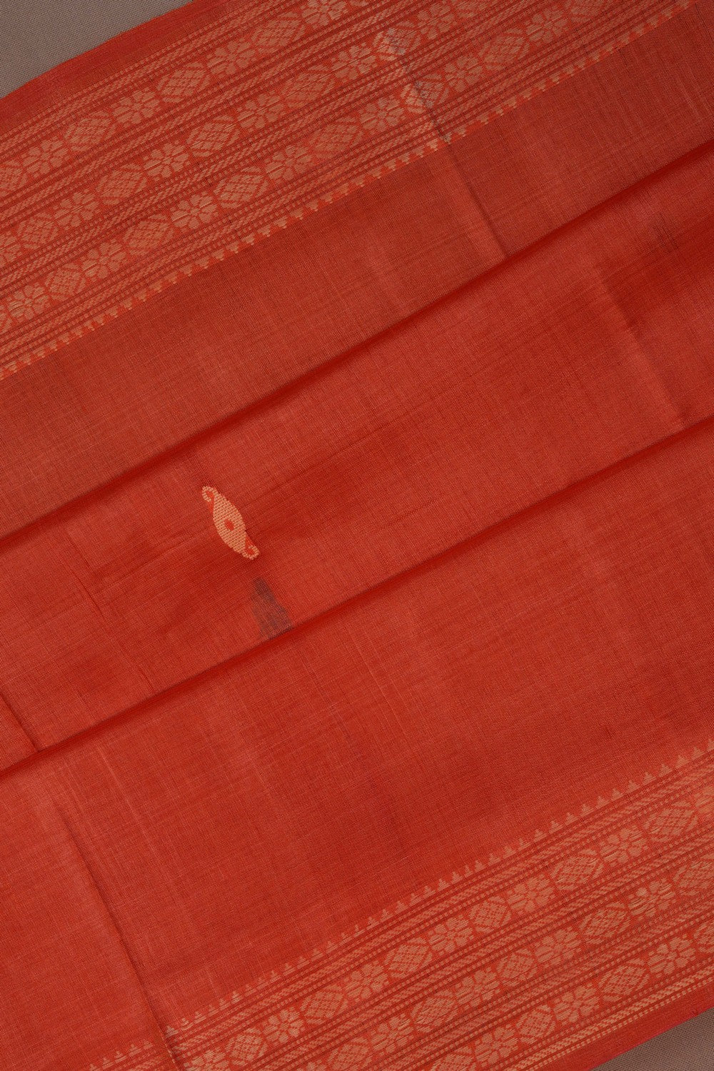 Image of A Tussar Orange Saree