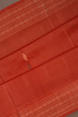 Image of A Tussar Orange Saree