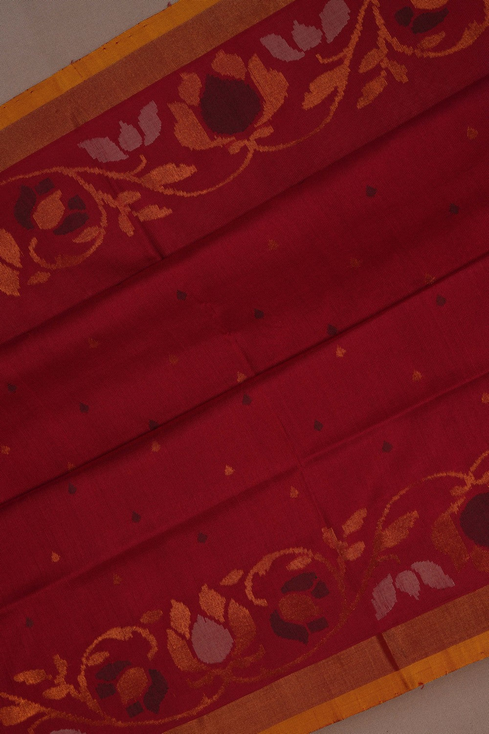 Image of Uppada Silk Red Saree