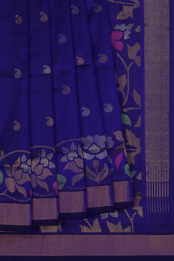 Image of Uppada Silk Indigo Blue Saree