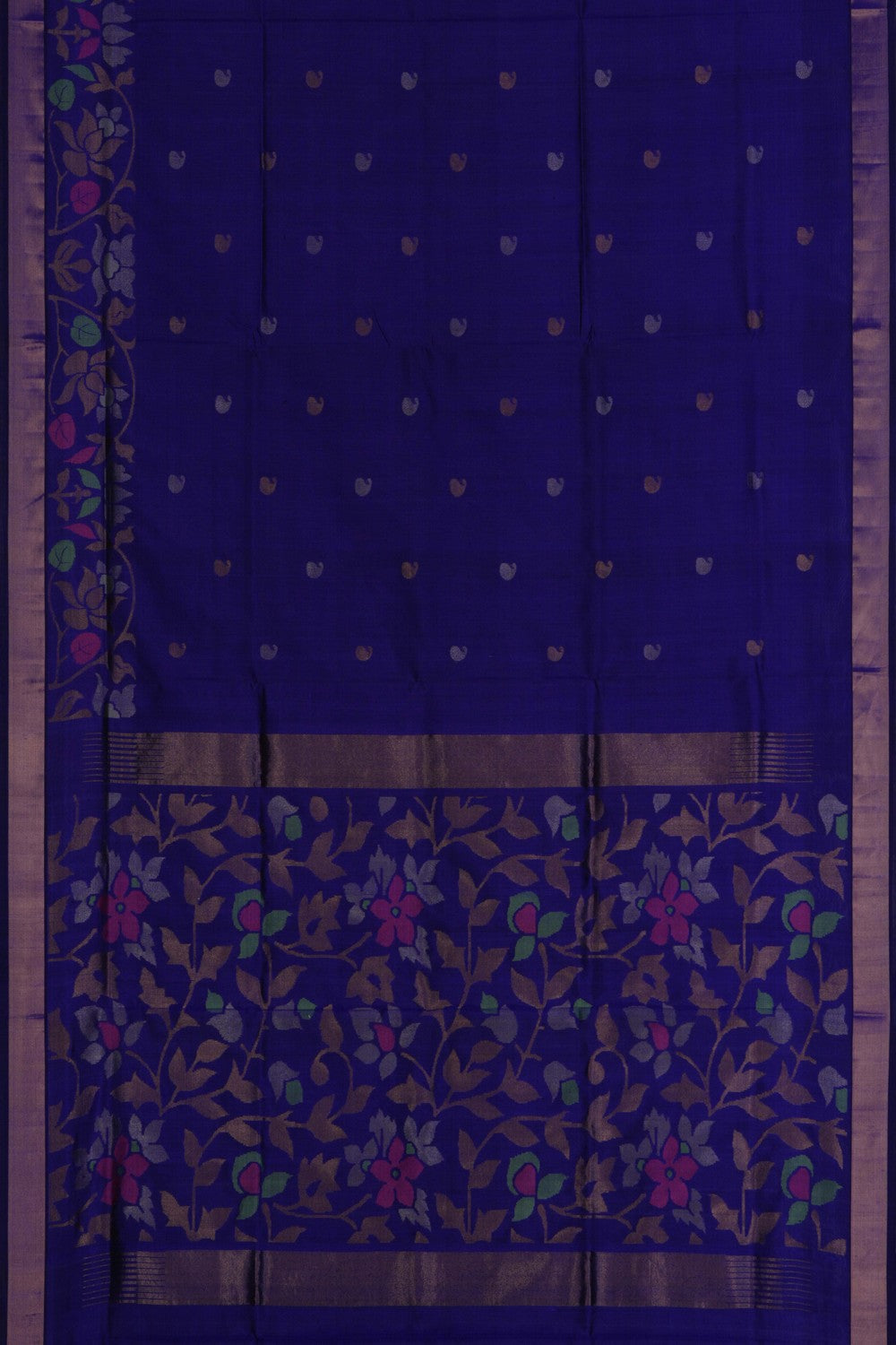 Image of Uppada Silk Indigo Blue Saree