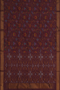 Image of Uppada Silk Brown Saree
