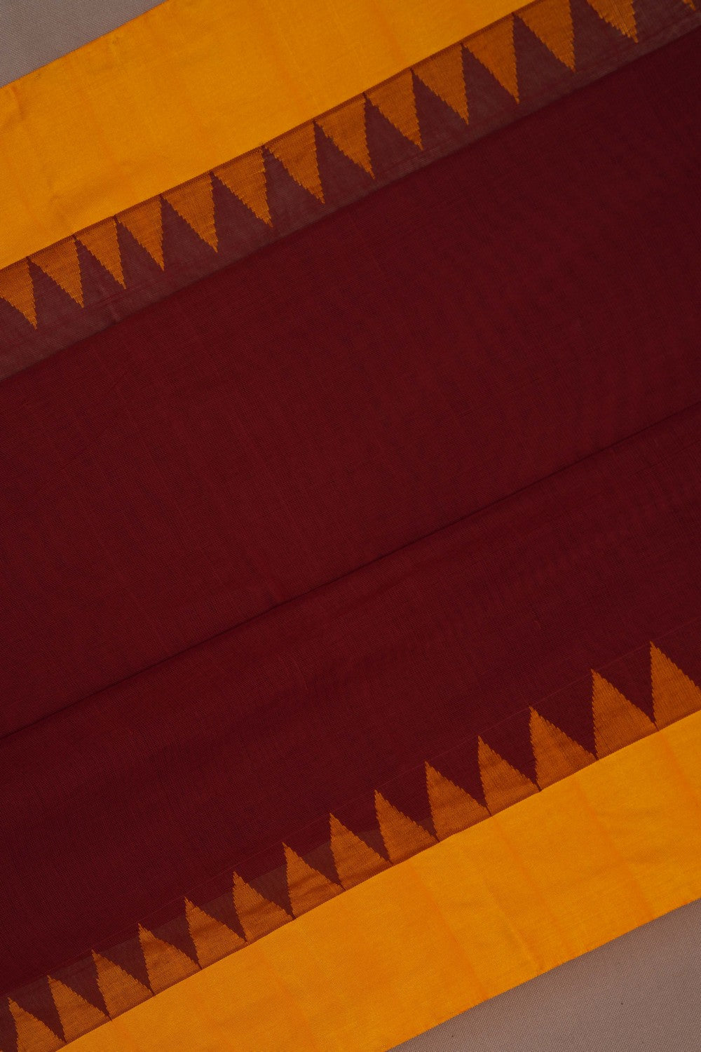 Uppada Cotton Maroon Saree