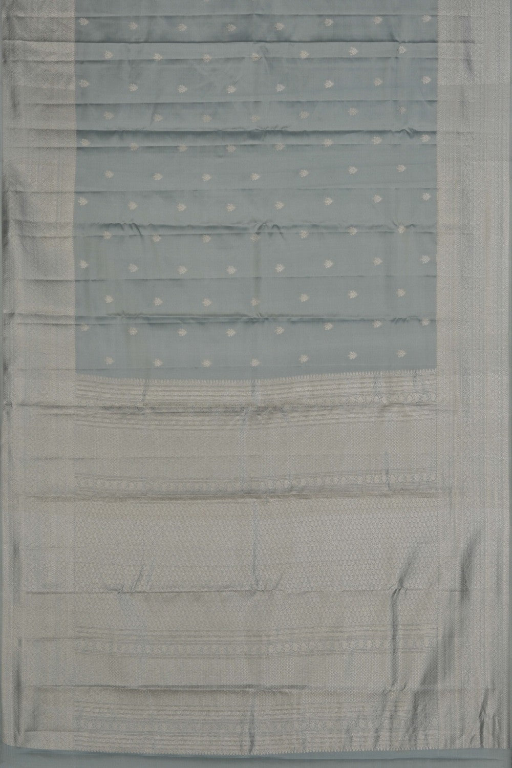 South Silk Pastel Grey Saree