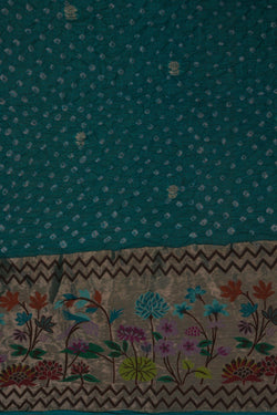 Image of Kota-Bandhani Saree With Paithani Border