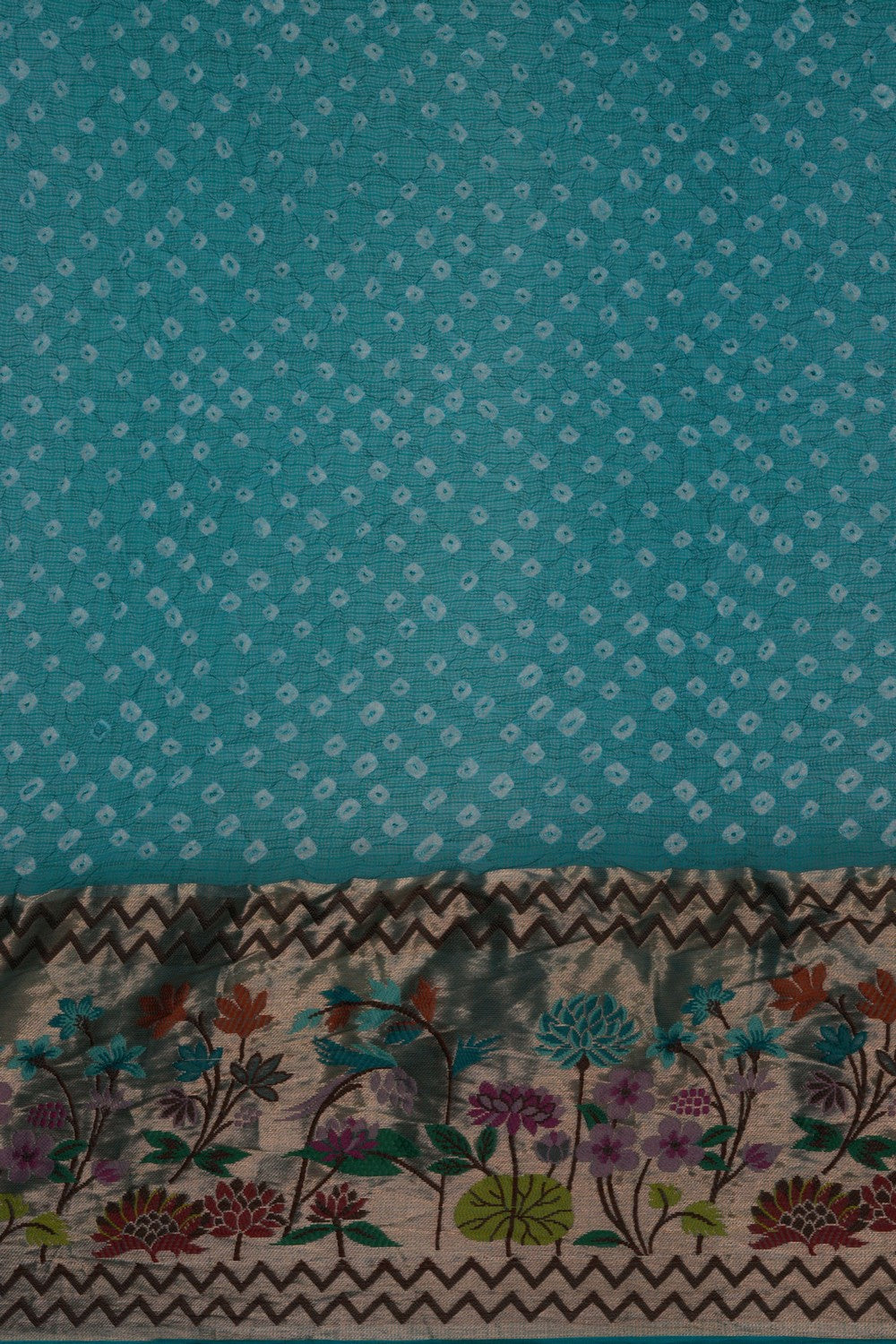 Image of Kota-Bandhani Saree With Paithani Border