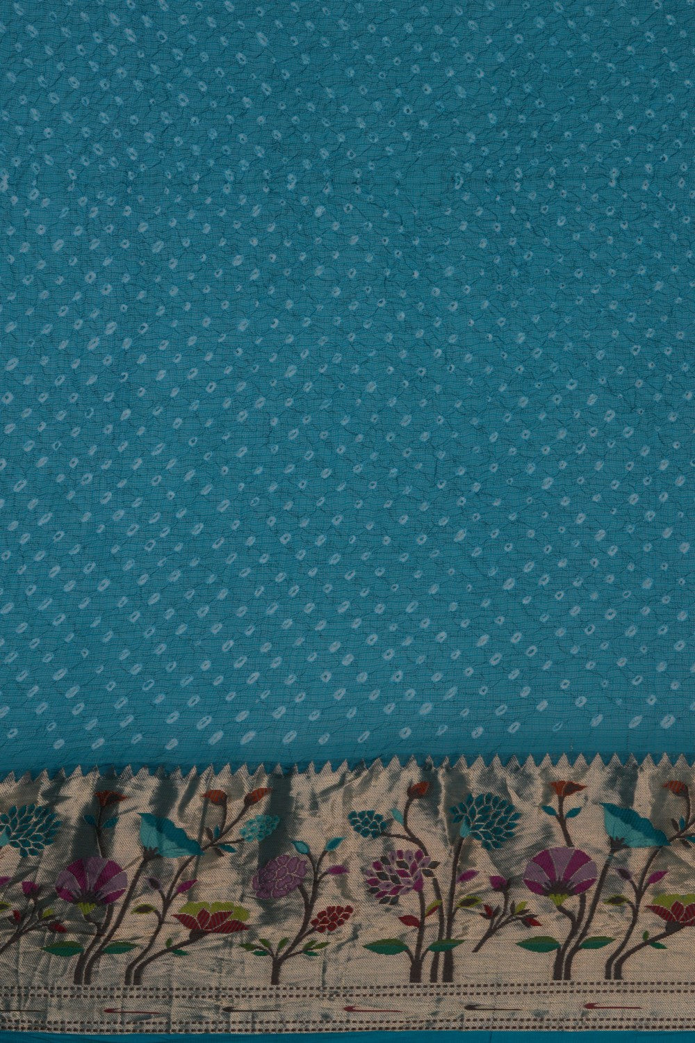 Kota-Bandhani Saree With Paithani Border