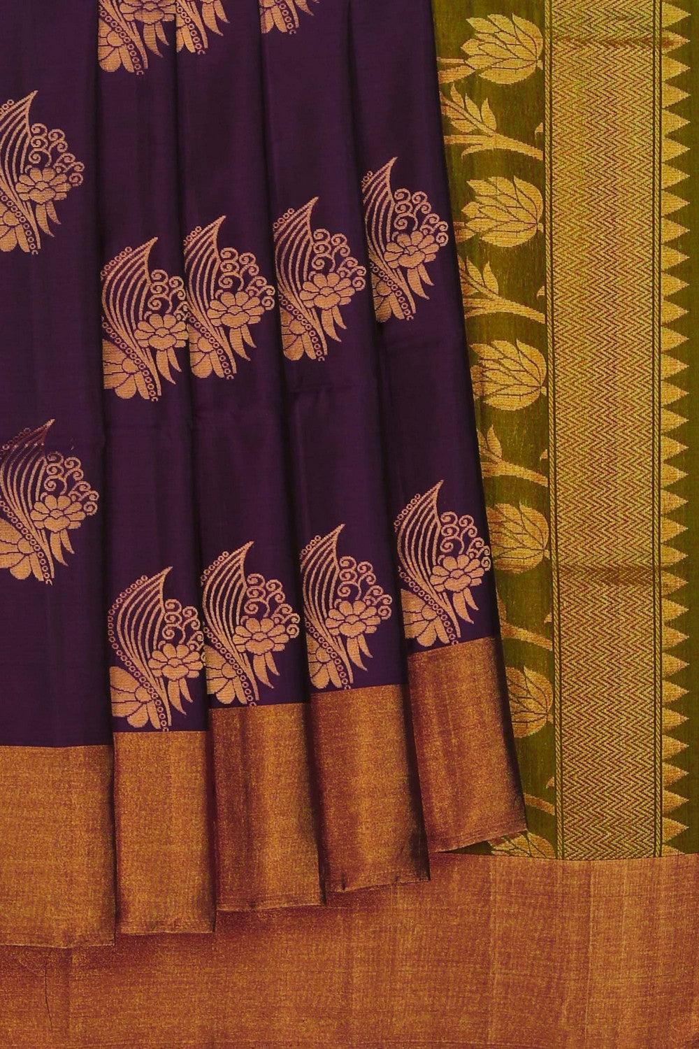 South Silk Purple Saree