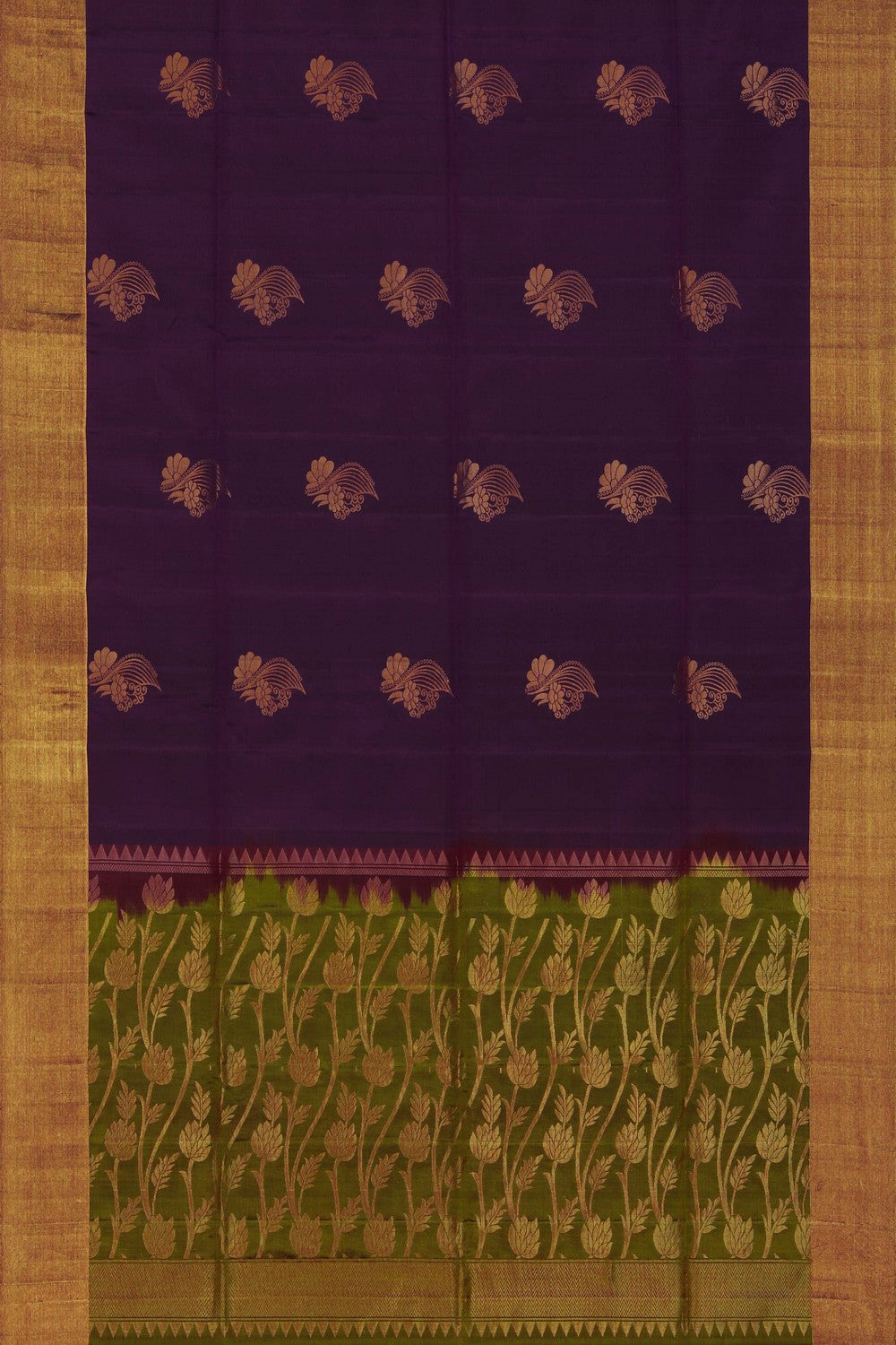 South Silk Purple Saree