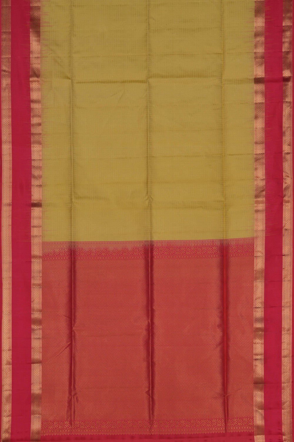 Image of South Silk Spring Yellow Saree