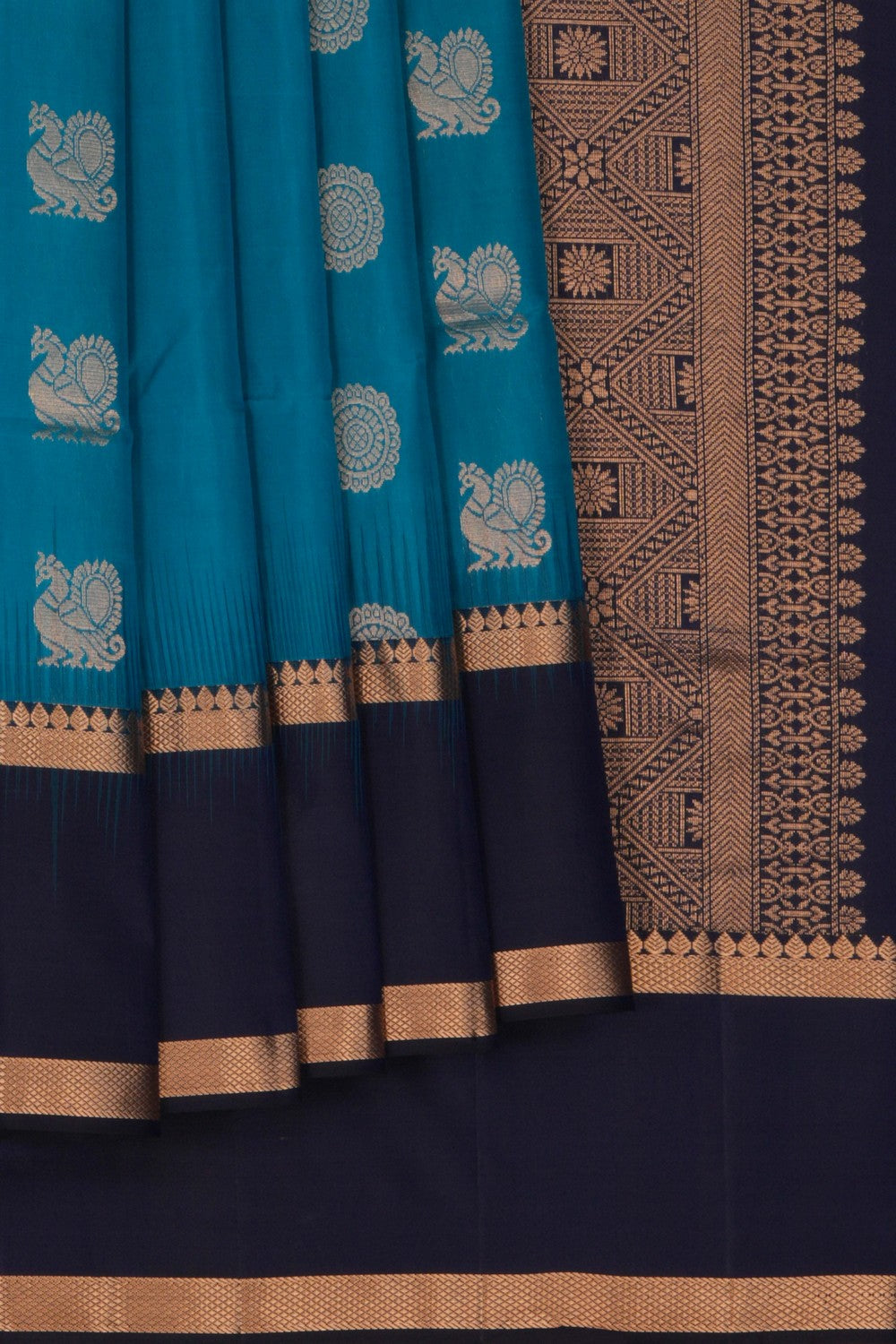 South Silk Blue Saree