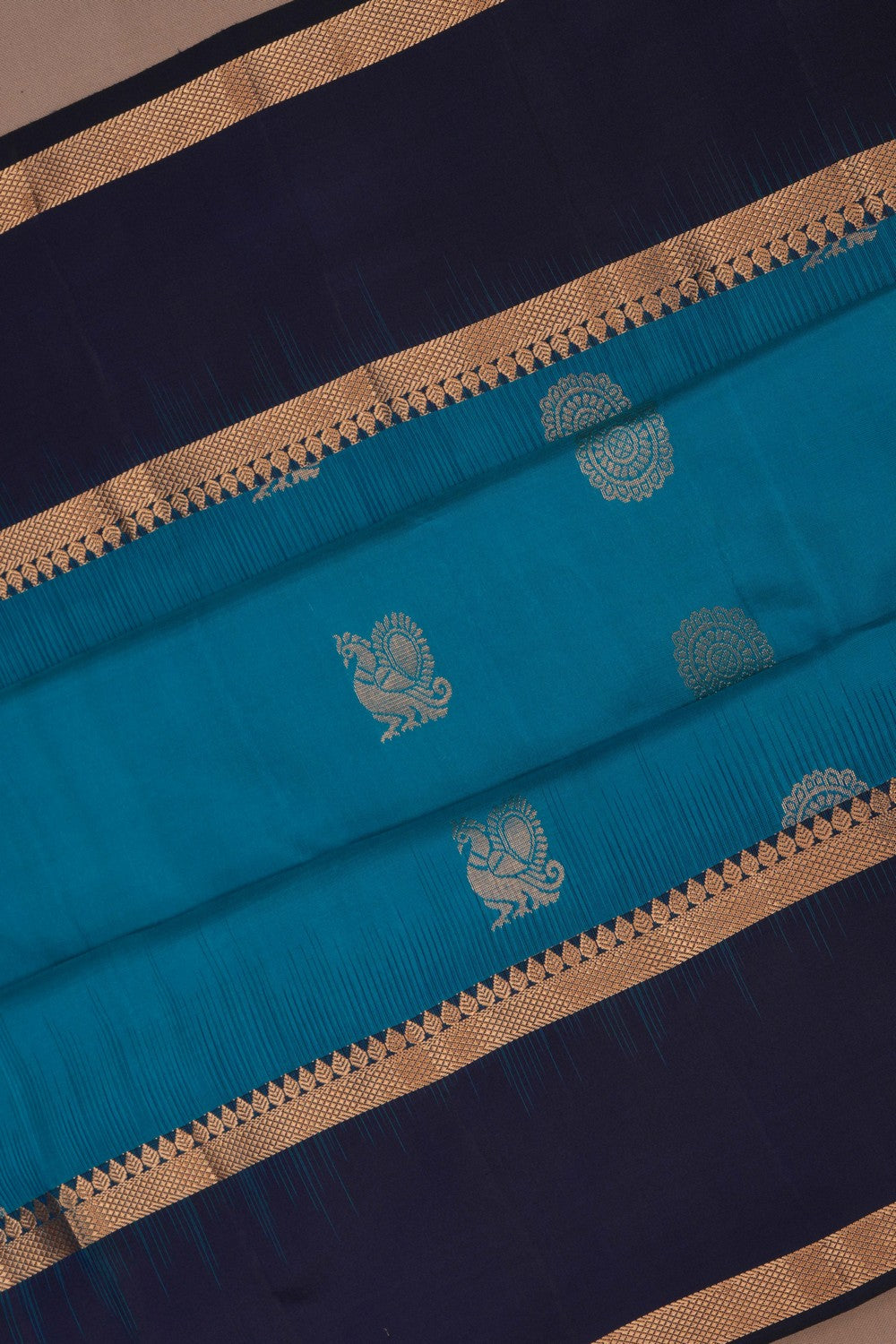 Image of South Silk Blue Saree
