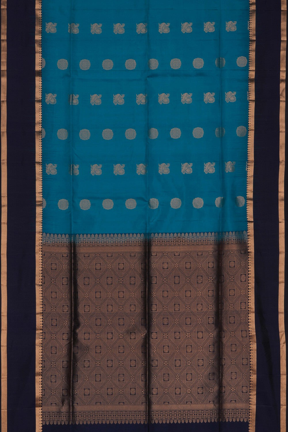 Image of South Silk Blue Saree