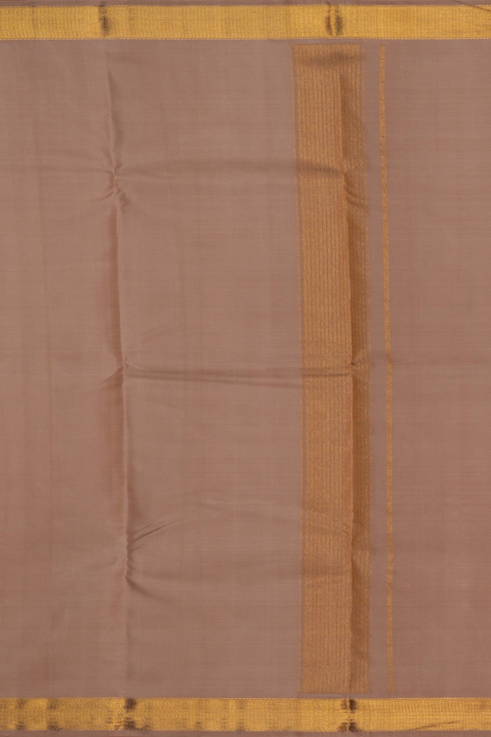 Image of Arani Silk Beige Dhoti With Kanduva (8 X 4)