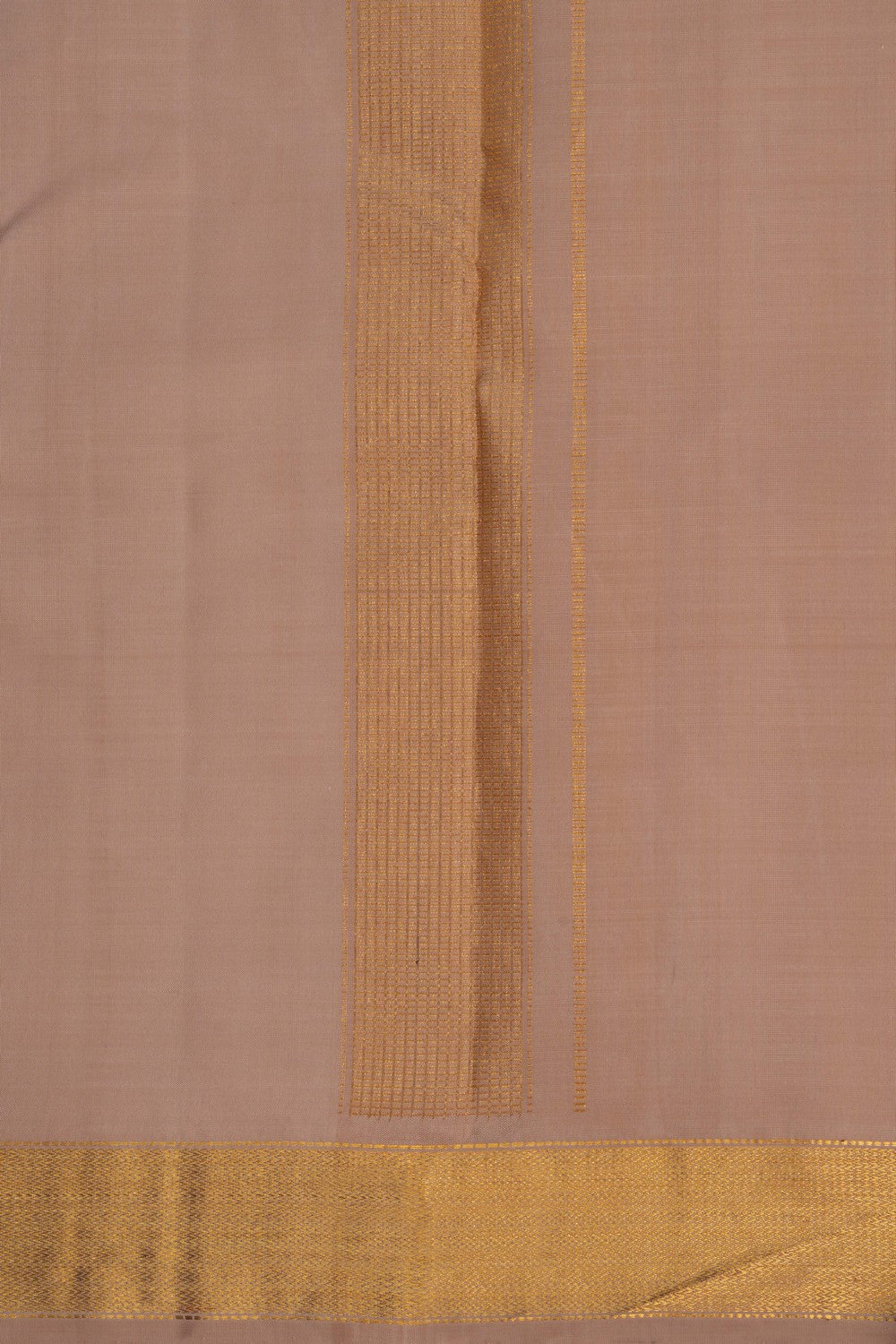 Image of Arani Silk Beige Dhoti With Kanduva (8 X 4)