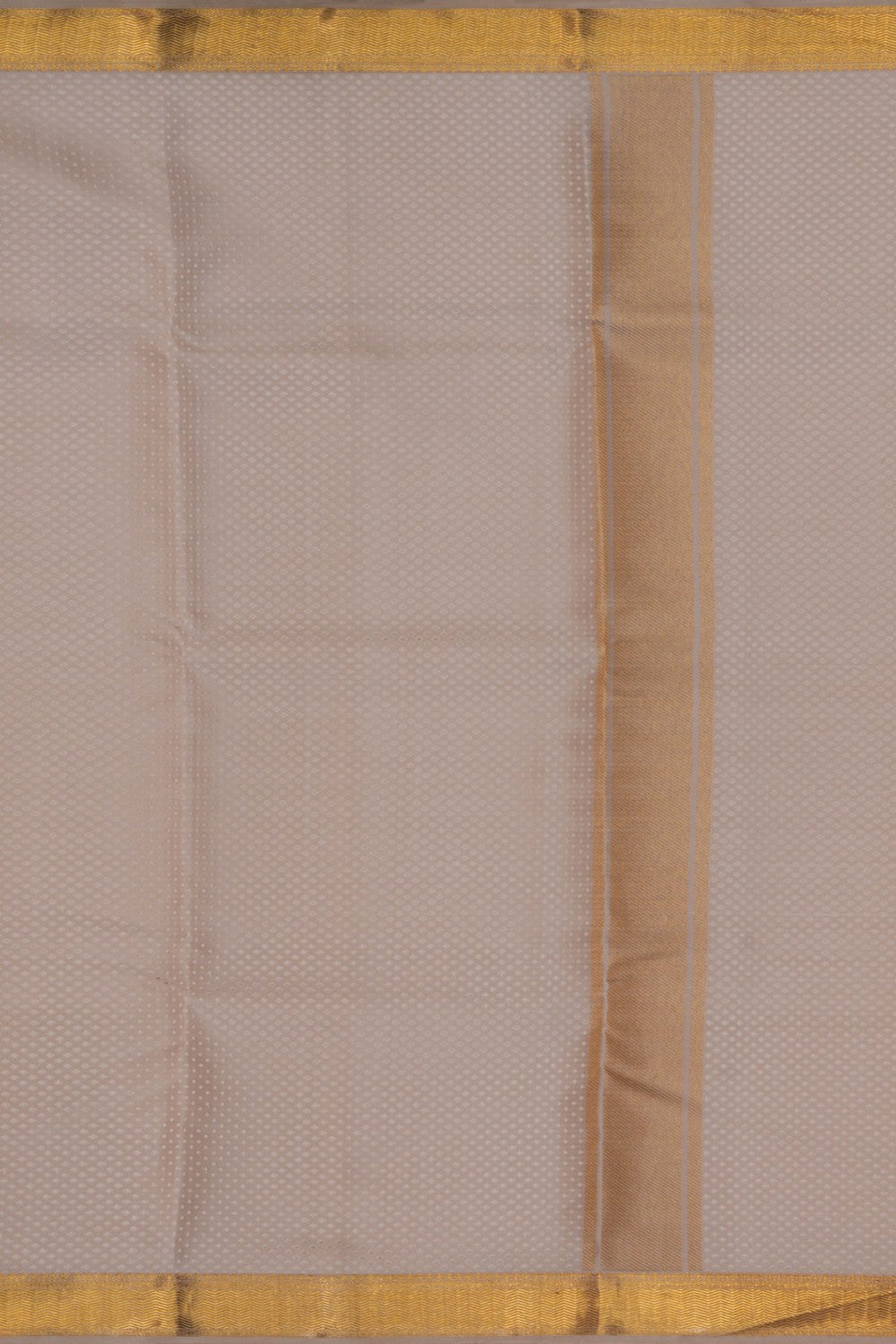 Image of Arani Silk Off-White Dhoti With Kanduva (8 X 4)