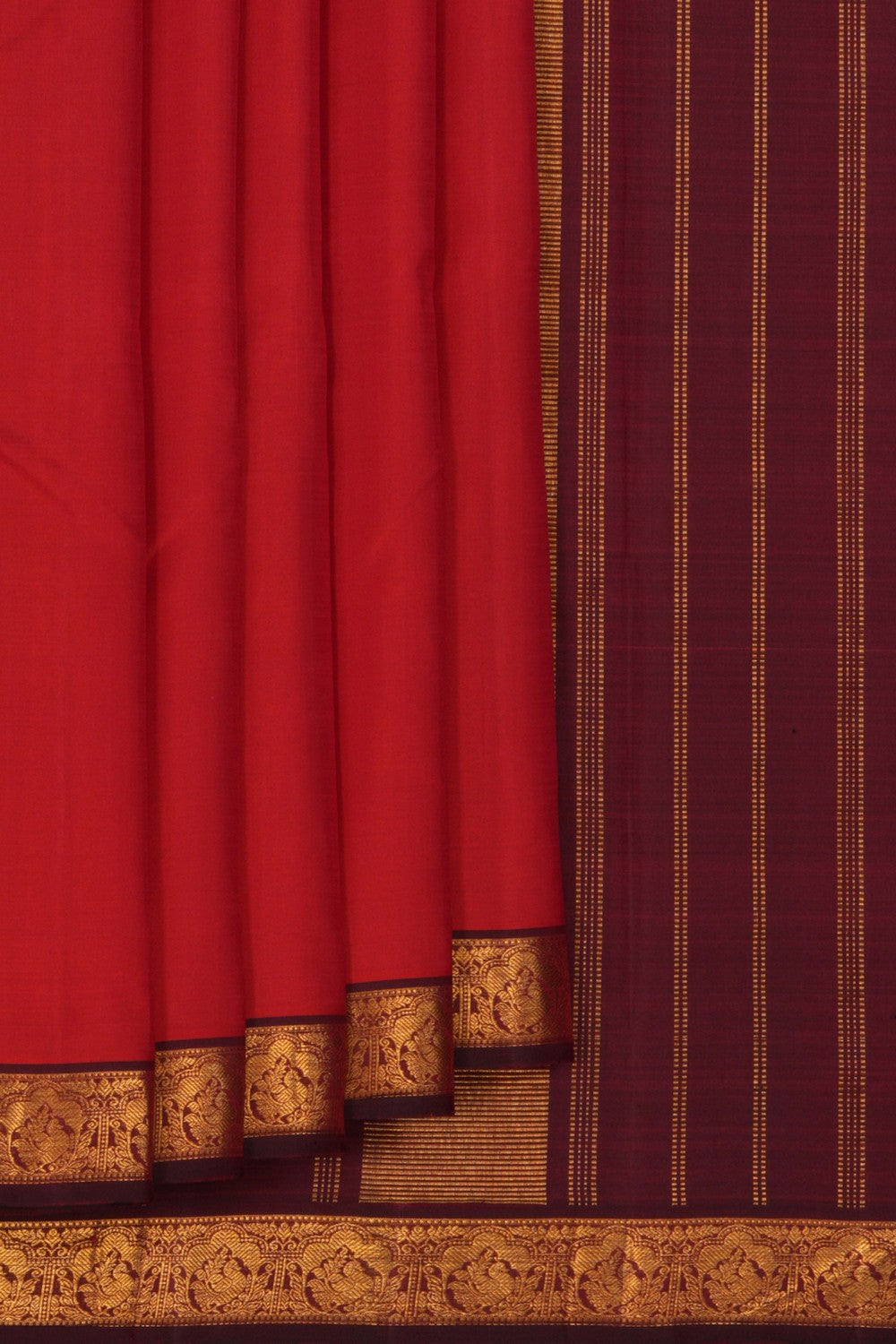 Image of Arani Silk Red Saree