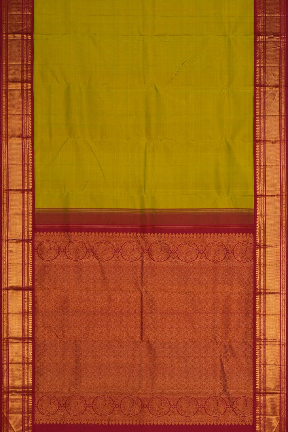 Image of Arani Silk Vibrant Green Saree