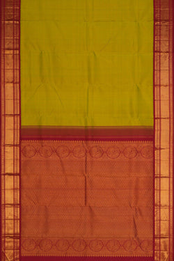 Image of Arani Silk Vibrant Green Saree