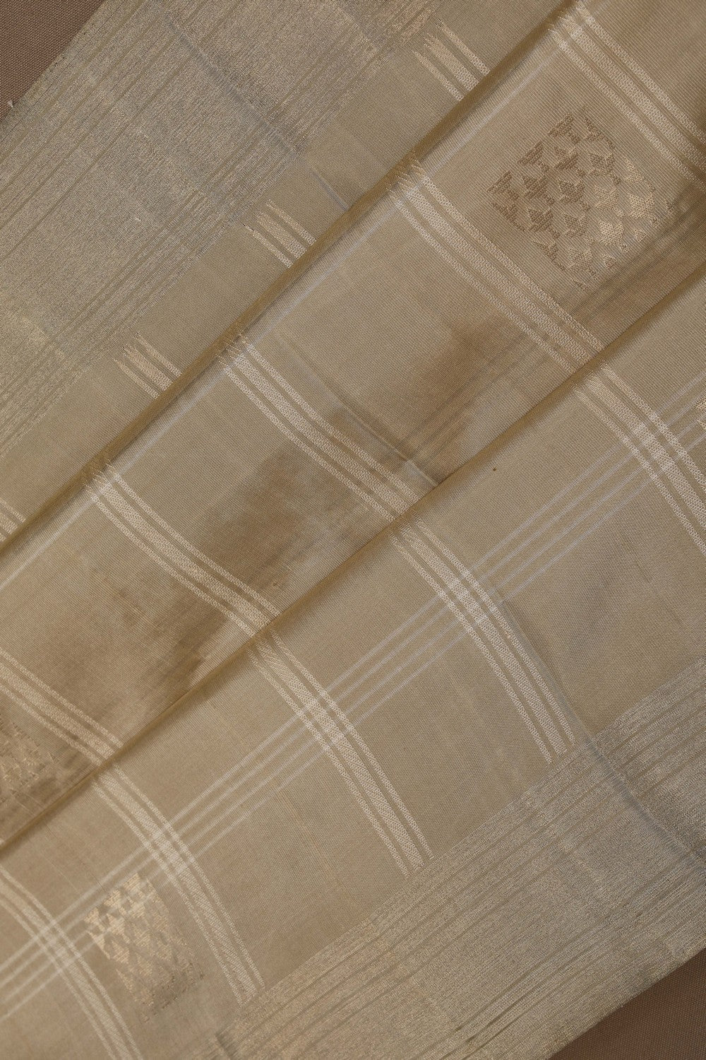 South Silk Off-White Saree