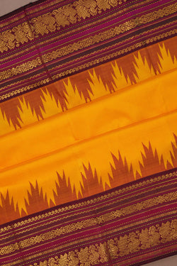 Image of Arani Silk Yellow Saree