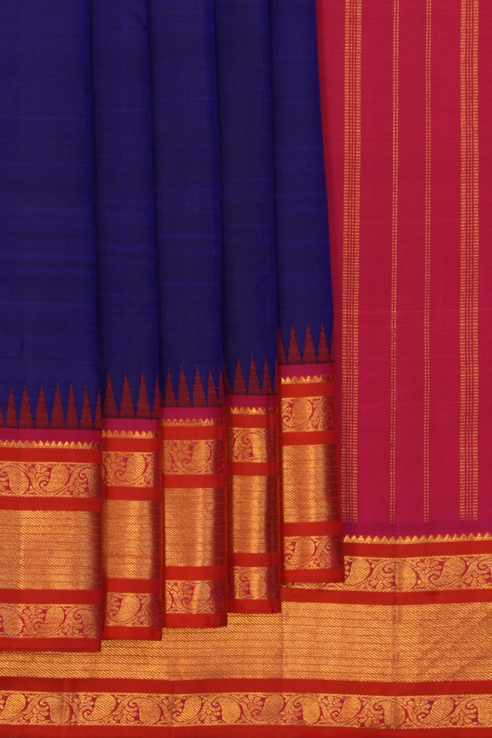 Image of Arani Silk Indigo Blue Saree