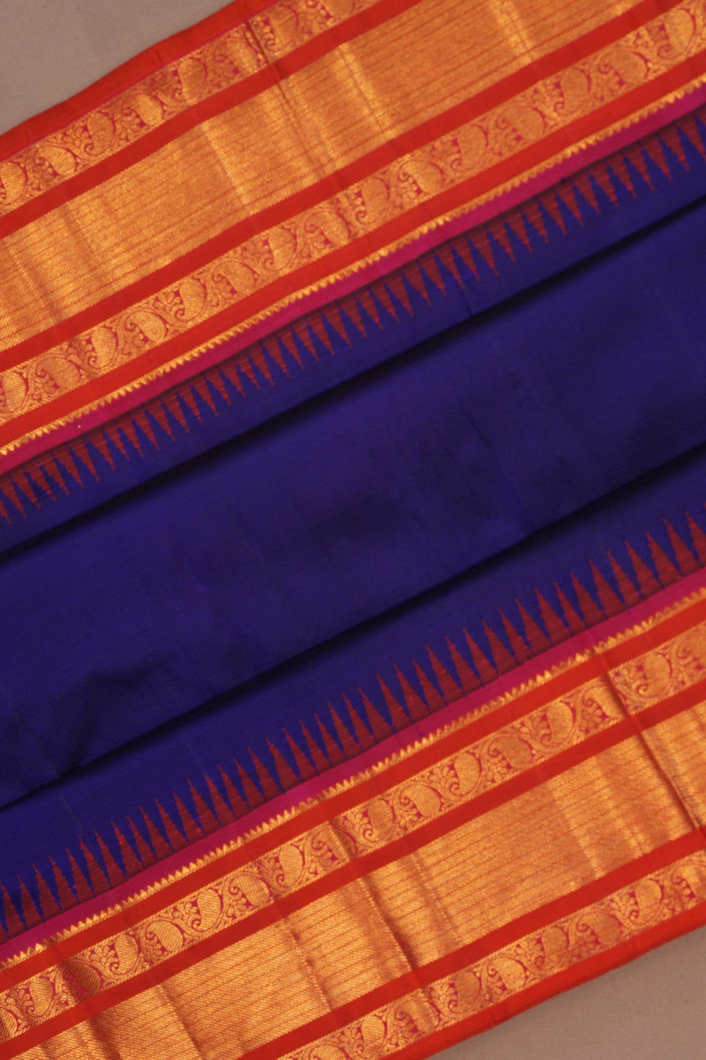 Image of Arani Silk Indigo Blue Saree