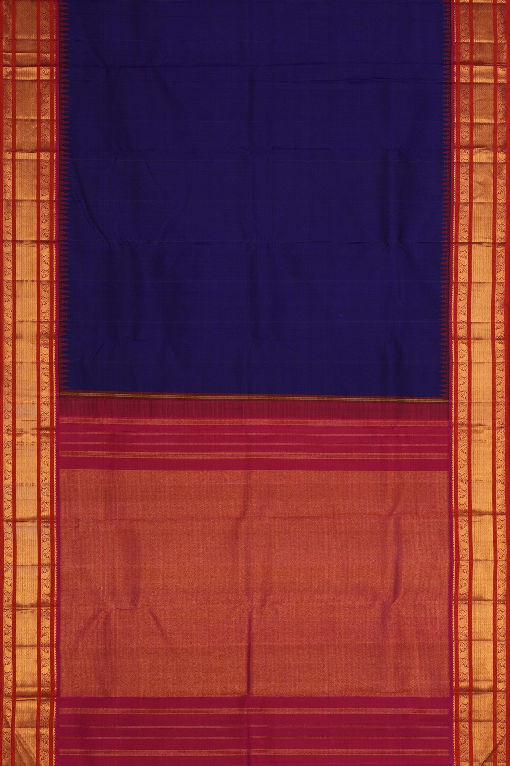 Image of Arani Silk Indigo Blue Saree