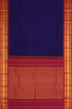 Image of Arani Silk Indigo Blue Saree