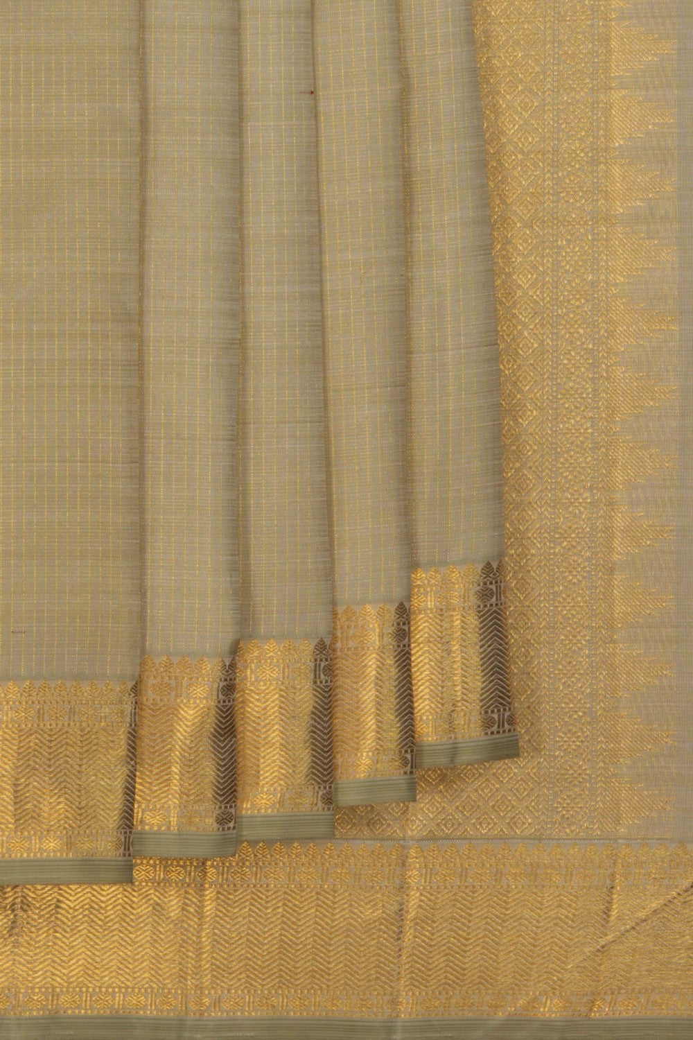 Image of Arani Silk Pista Green Saree