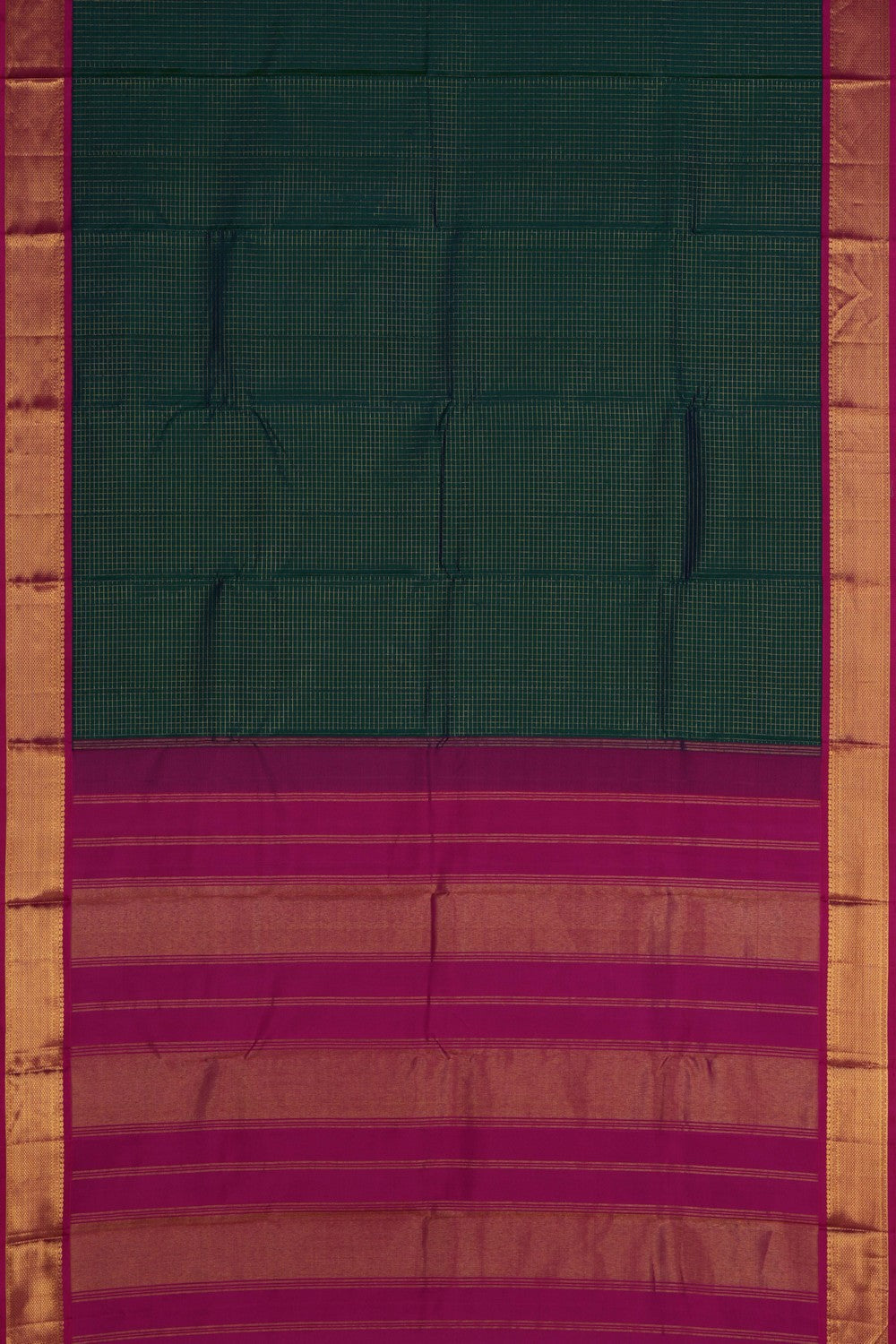 Image of Arani Silk Peacock Blue Saree