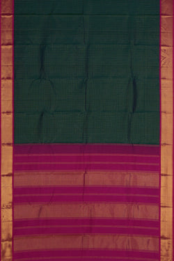 Image of Arani Silk Peacock Blue Saree