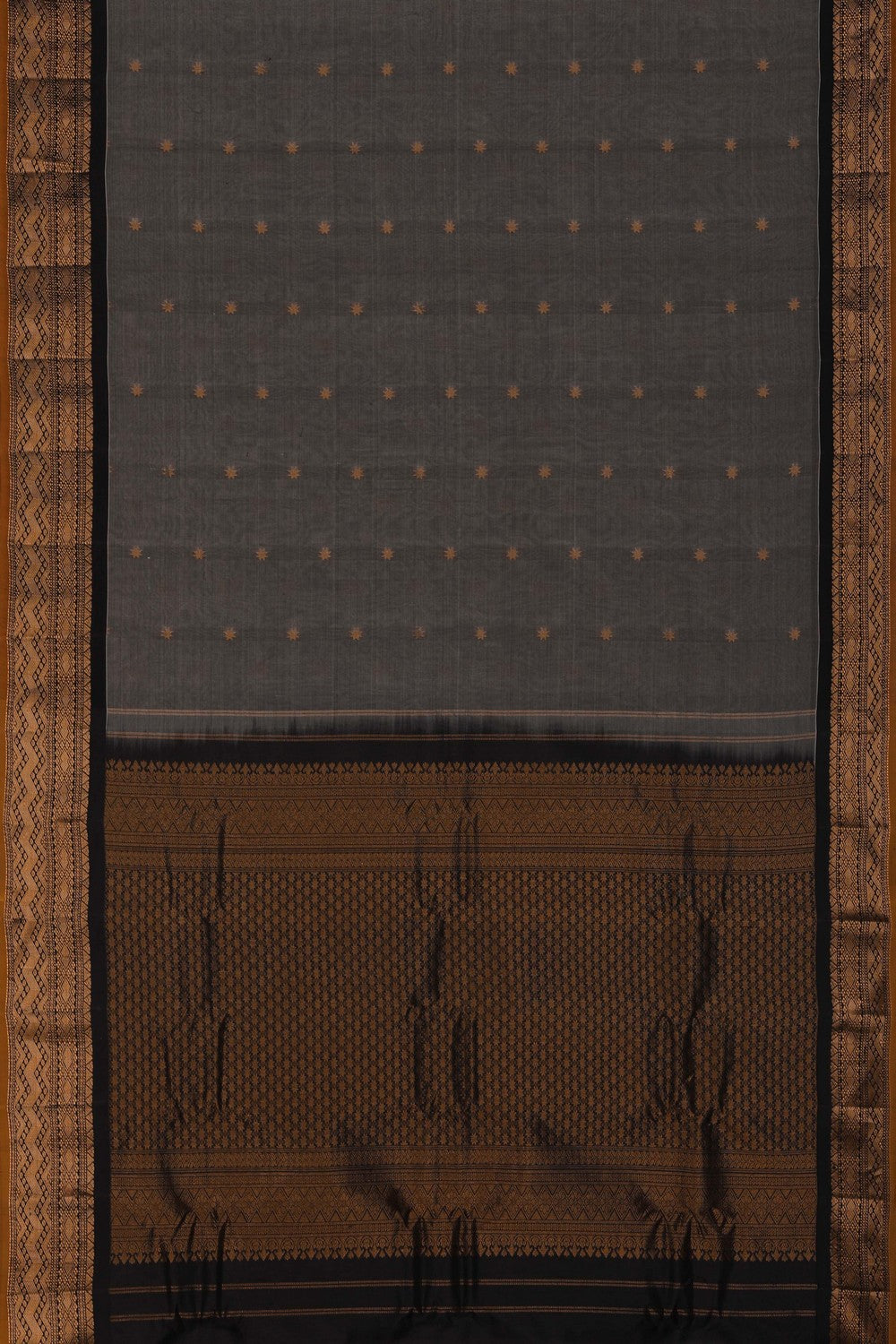 Image of Gadwal Grey Saree