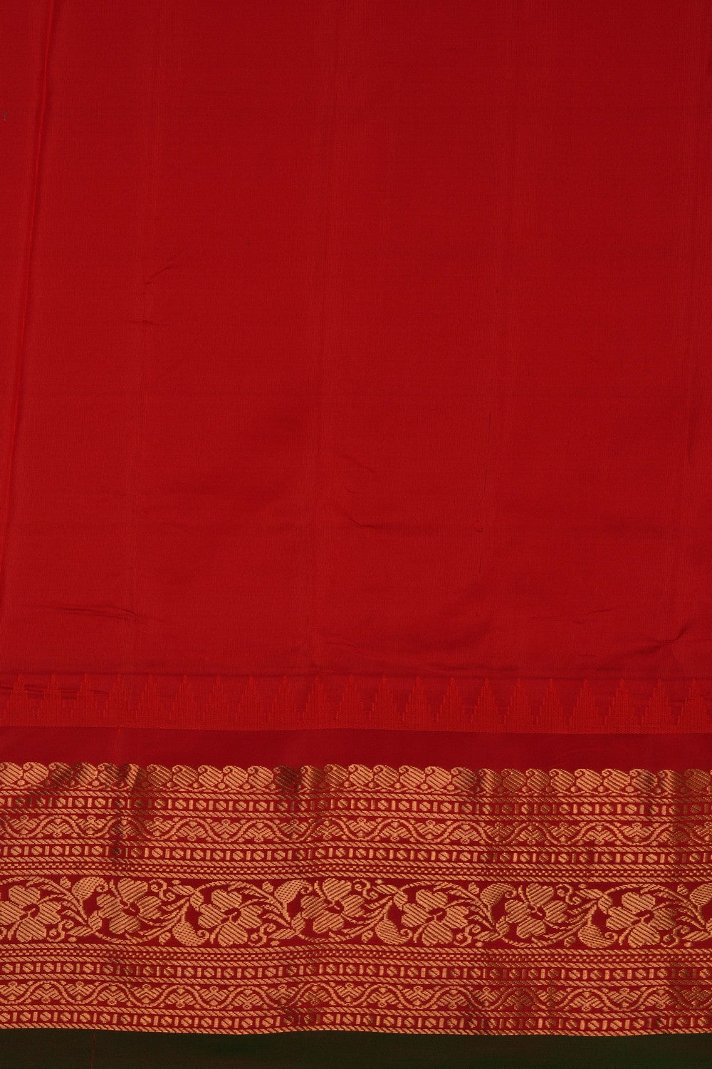 Gadwal Silk Kattam Sea Green Saree