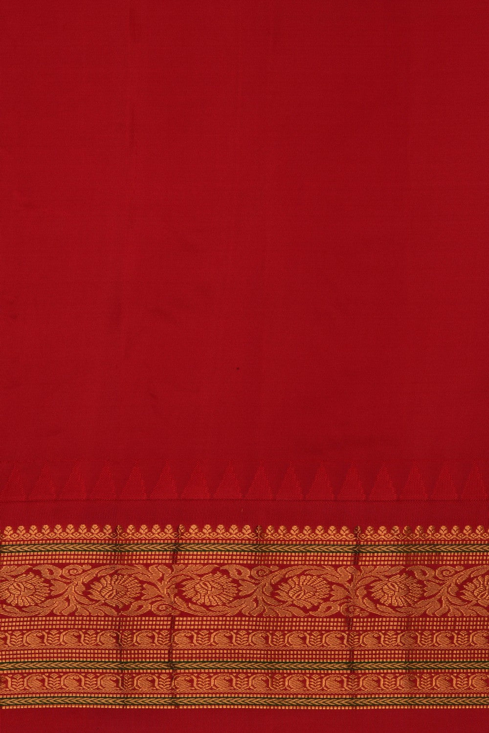 Image of Gadwal Silk Kattam Mustard Saree