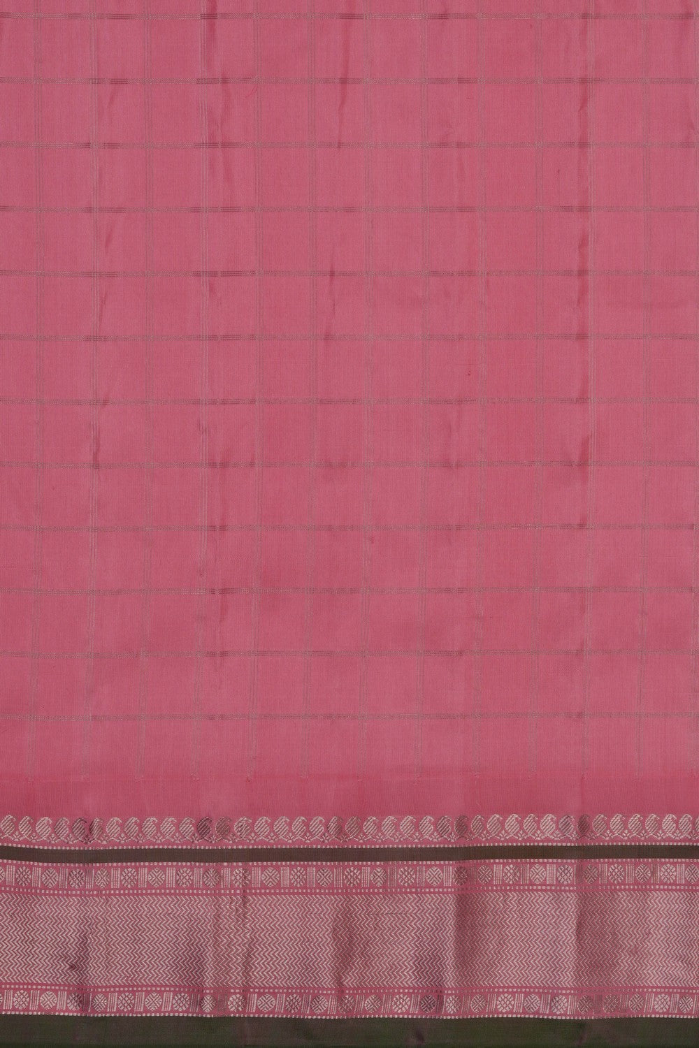 Gadwal Silk Kattam Sea Green Saree