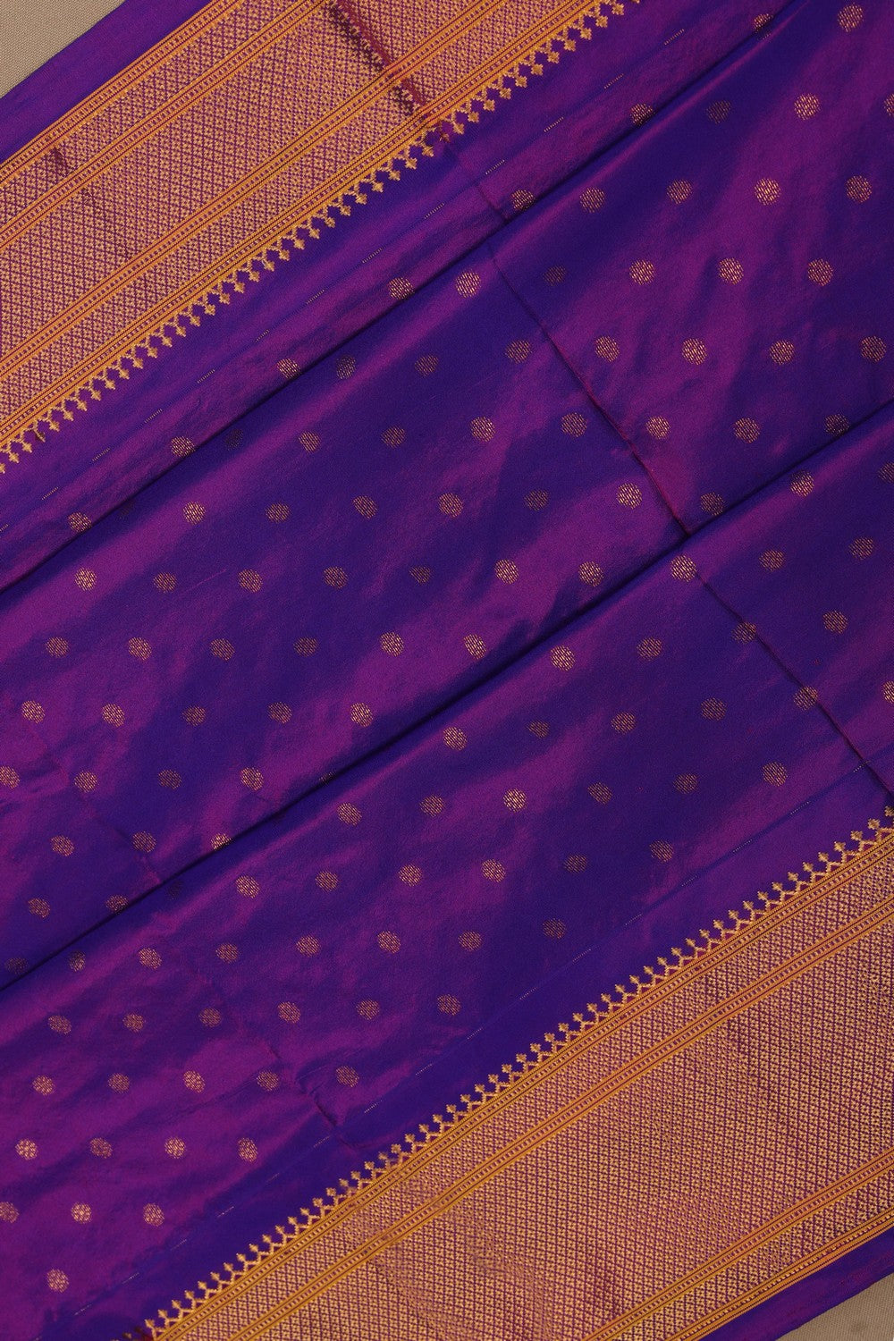 Image of Gadwal Silk Purple Saree