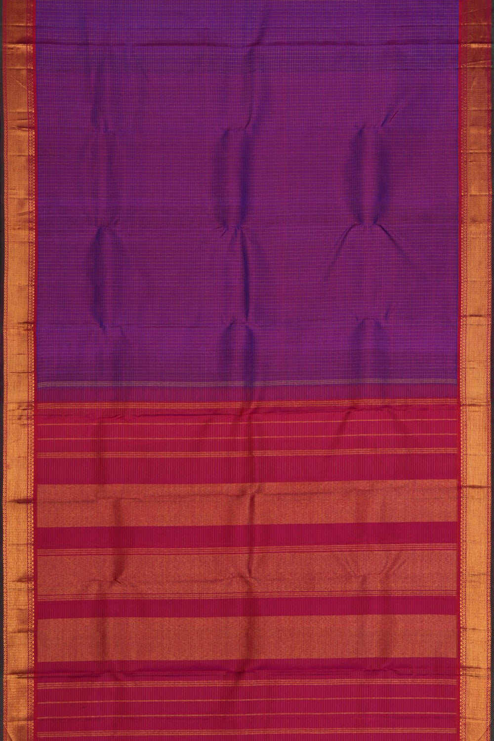 Arani Silk Kattam Purple Saree