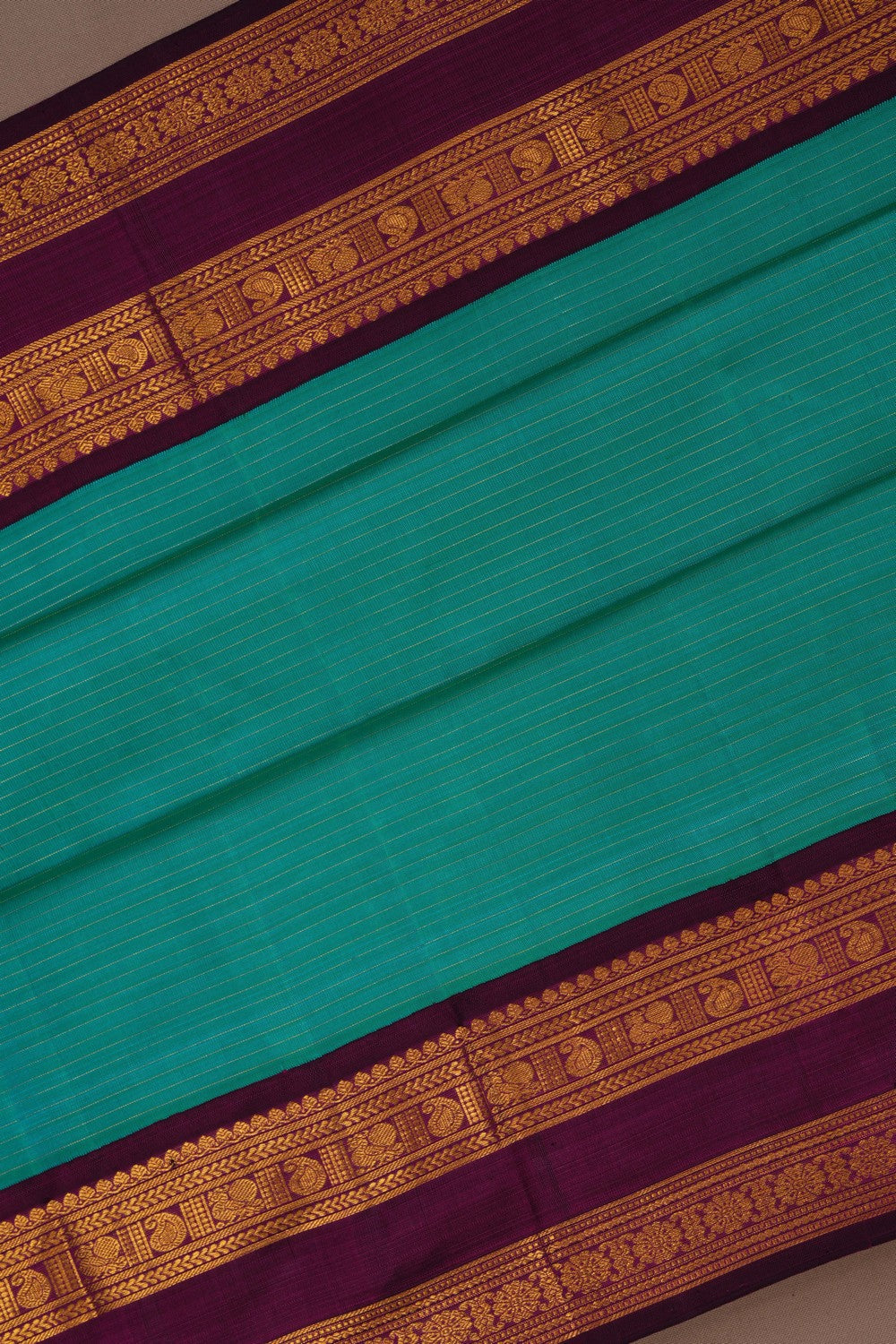 Image of Arani Silk Sea Green Saree