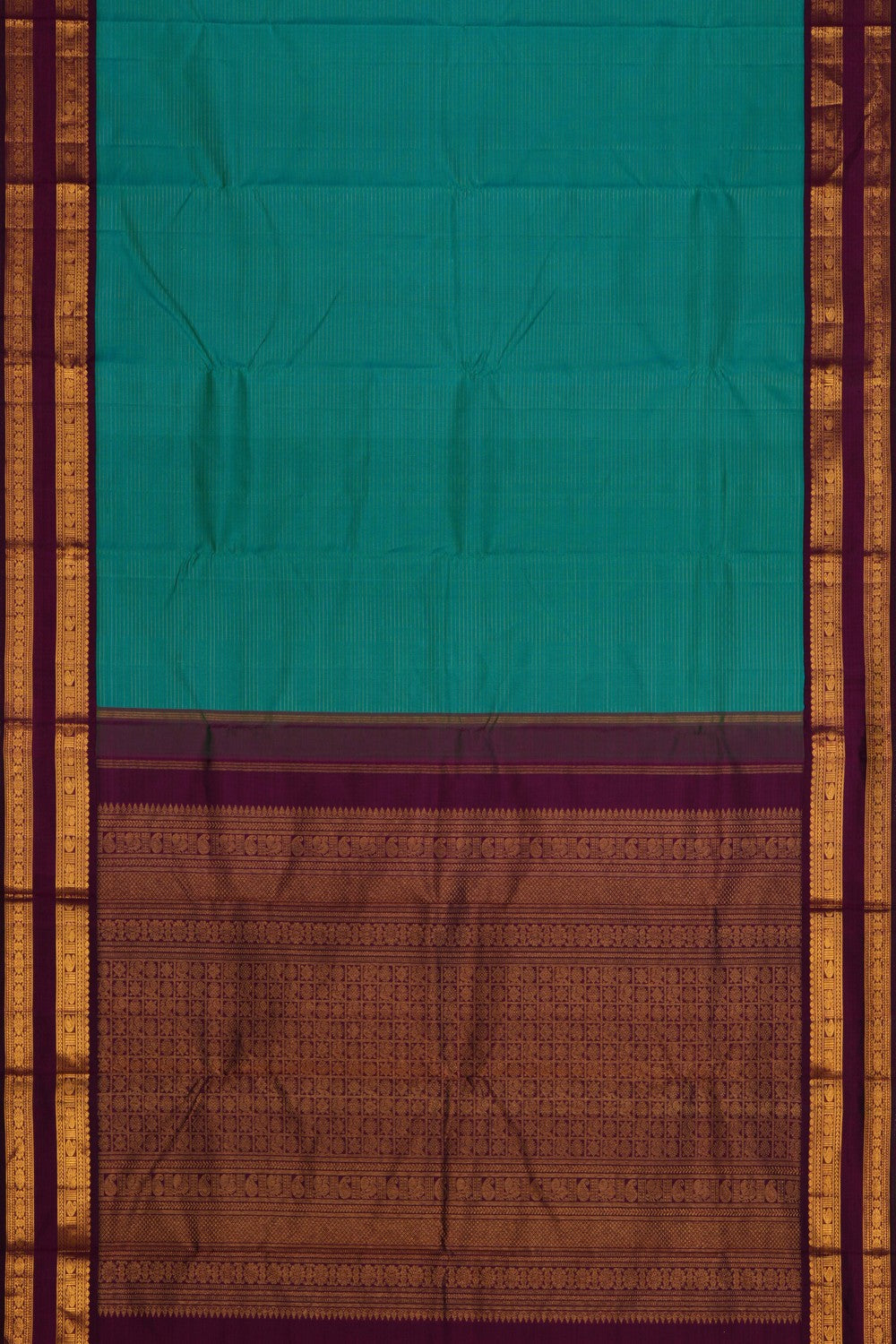 Image of Arani Silk Sea Green Saree