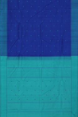 Image of Arani Silk Kattam Blue Saree