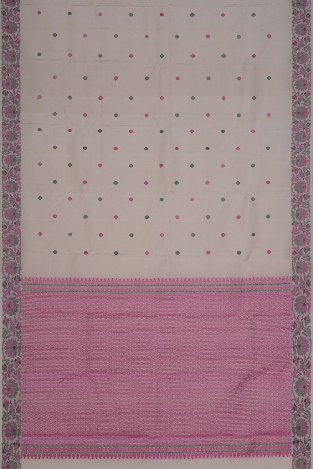 Image of Arani Silk White Saree