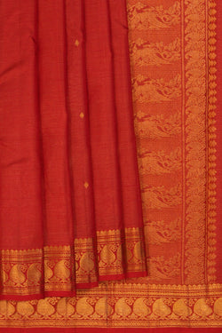 Image of Arani Silk Red Saree