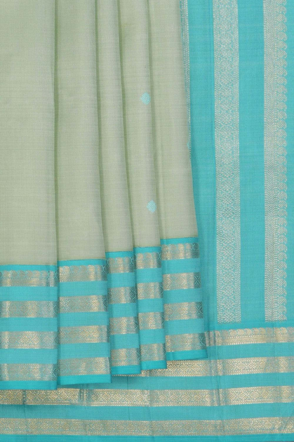 Image of Arani Silk Sea Green Saree